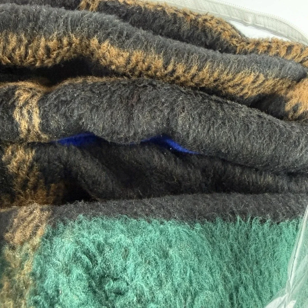 Biederlack of America Rowan Plaid Blanket Throw 60x80 Reversible USA 268336